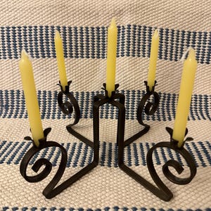 Mid-Century Scandinavian metal Candelabra — Vintage