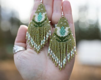 The Amelia’s || Brick Stitch Earrings, Jewelry, Earrings, Handmade Earrings, Beaded Earrings, Hypoallergenic Earrings