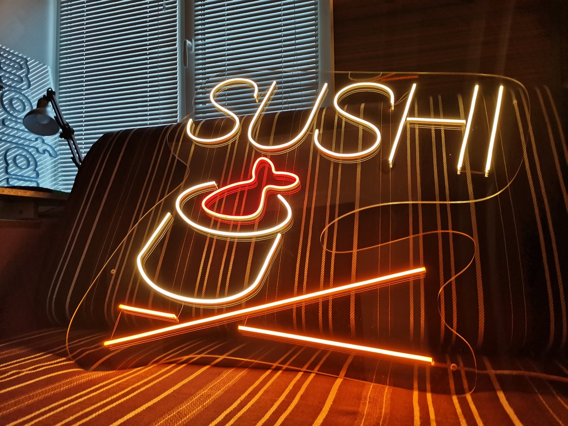 Sushi Neon Sign Party Neon Sign Flex Neon Light Custom Neon | Etsy