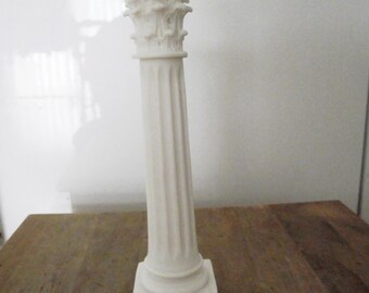 NEUE antike antike griechische römische Stil Marmorsäule Reproduktion 20,7 cm Alabaster gegossen
