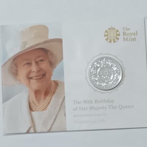 2016 Fine Silver 20 pounds Coin 90th Birthday of Her Majesty Queen Elizabeth II Brilliant Uncirculated