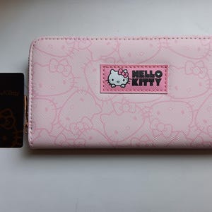 Nouveau porte-monnaie zippé Hello Kitty Sanrio avec pièces de monnaie - disponible en rose, rouge et noir