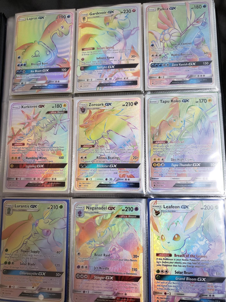 Pokemon Cards HYPER RARE Official Lot Ex Gx Mega Holo | Etsy