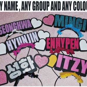 ATEEZ K-POP concert headband banner hair accessories - CUSTOMIZABLE any name any colors