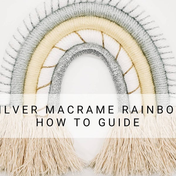 PDF pattern/Craft supplies/Easy pattern/Beginner pattern/Sewing pattern/Macrame rainbow kit/Craft kits/Rainbow wall hanging