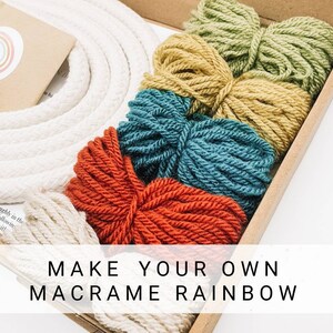 Christmas gift Macrame rainbow kit Craft kits Craft kits for adults Care package