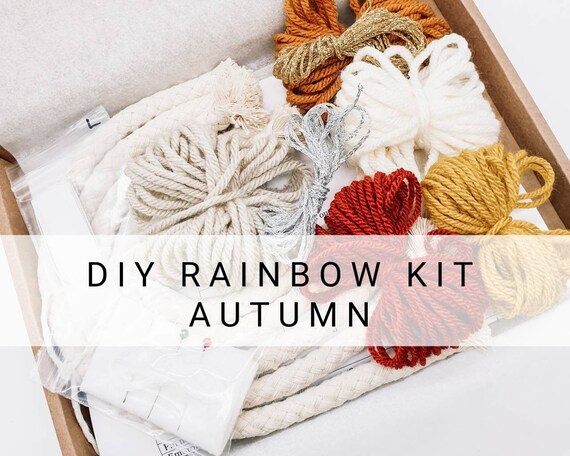 Christmas gift Macrame rainbow kit Craft kits Craft kits for adults Care package