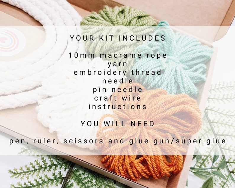 Christmas gift Care package Craft kits Craft kits for adults Macrame rainbow kit