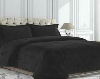 Black Velvet Bedding Etsy