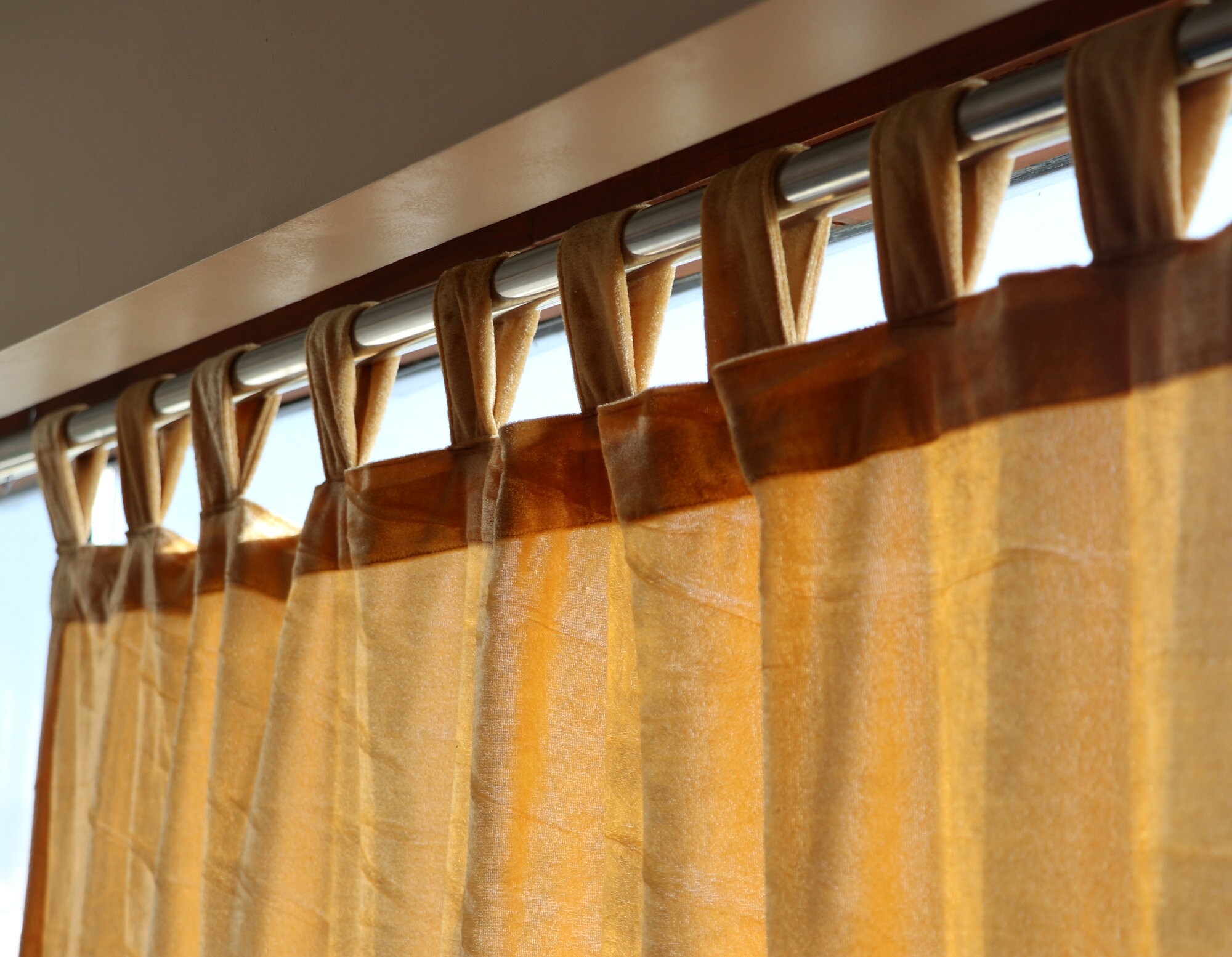 Ultra Luxe Gold samt Vorhang Boho Fenster Vorhang Wohnzimmer | Etsy