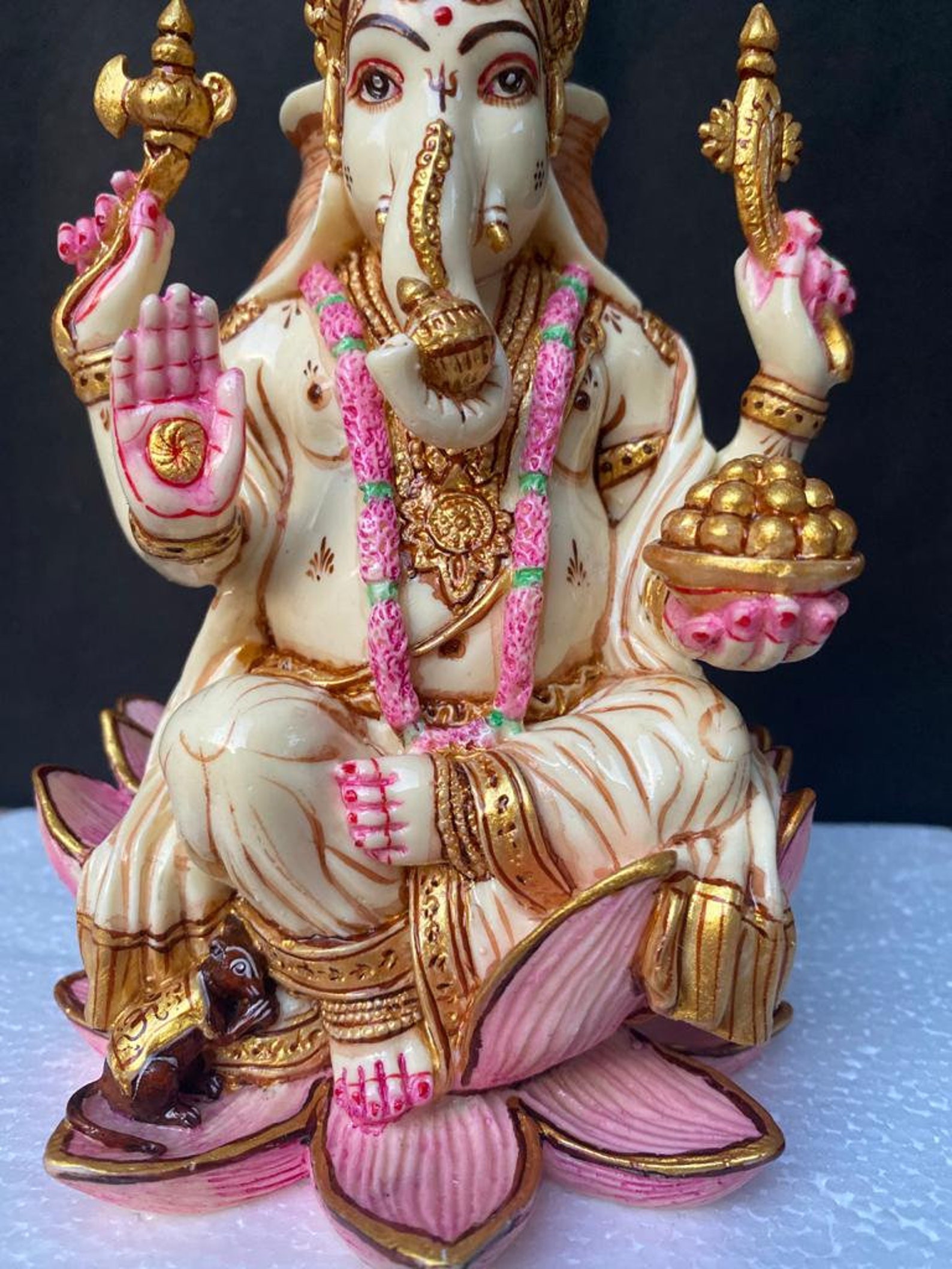 Ganesha statue7.25 inches Marble lord Ganesh statue Ganesha Etsy