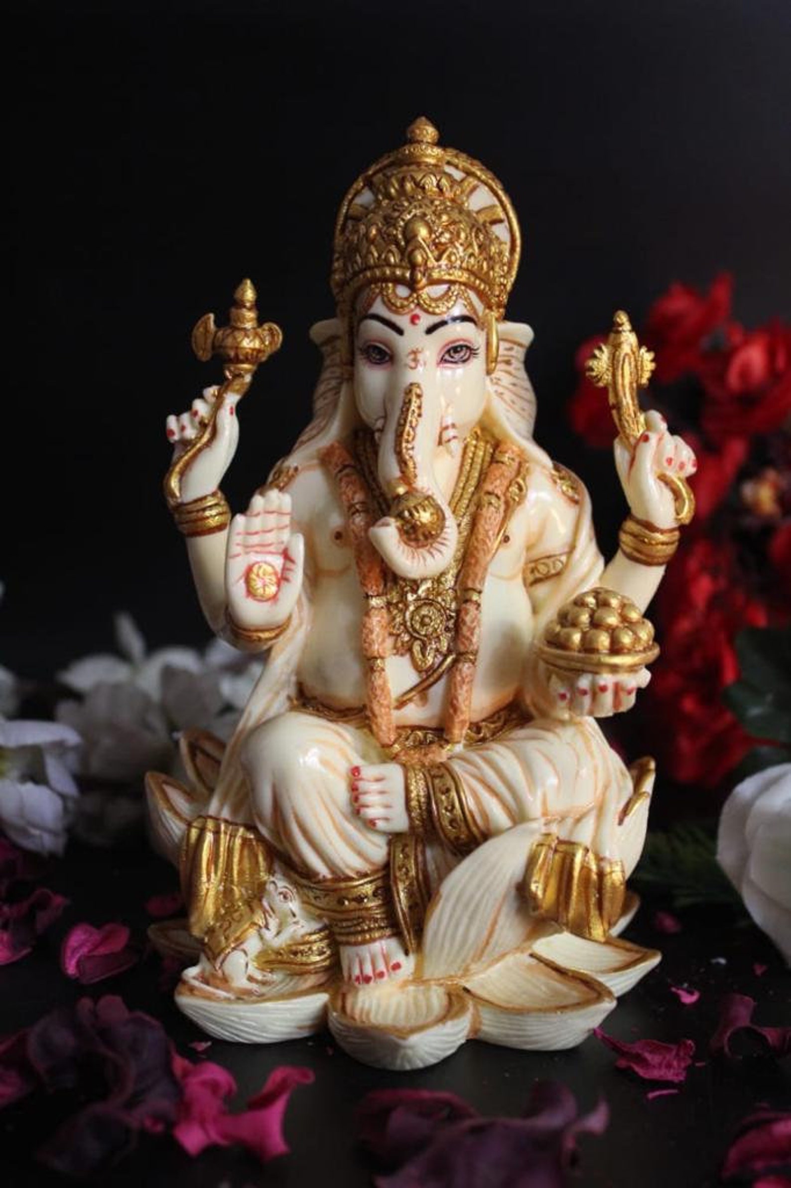 Ganesha statue7.25 inches Marble lord Ganesh statue Ganesha Etsy