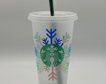 Snowflake Reusable Starbucks Cold Cup