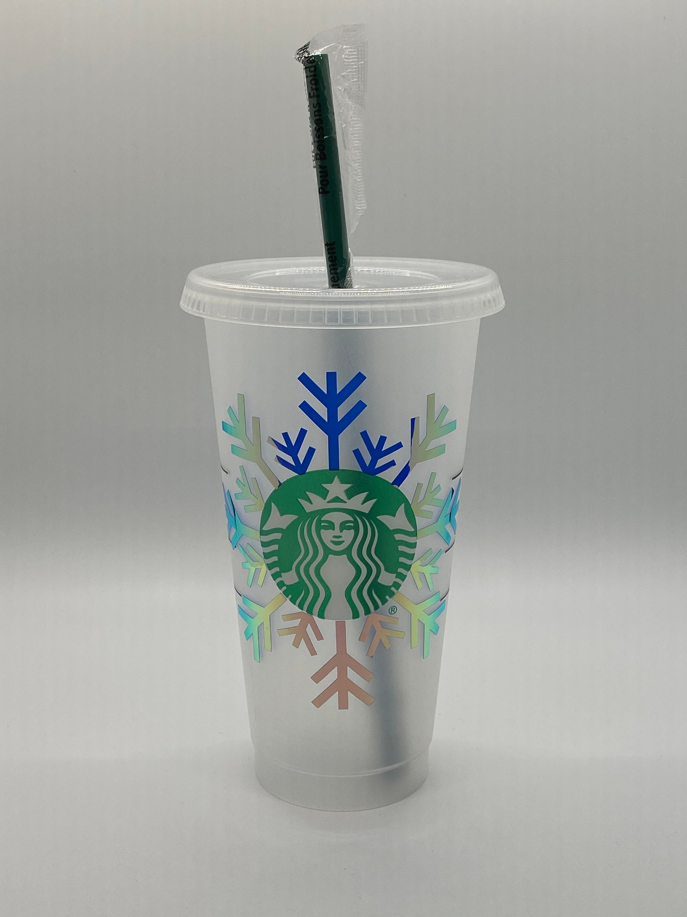 Snowflake Reusable Starbucks Cold Cup Etsy España