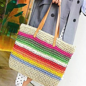 Rainbow straw best sale bag