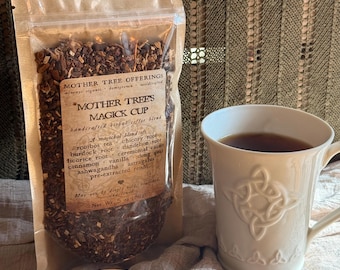 Mother Tree’s Magick Cup | Herbal Coffee Blend | Organic, Homegrown, Wildcrafted | Coffee Alternative | Pre-Extracted Reishi