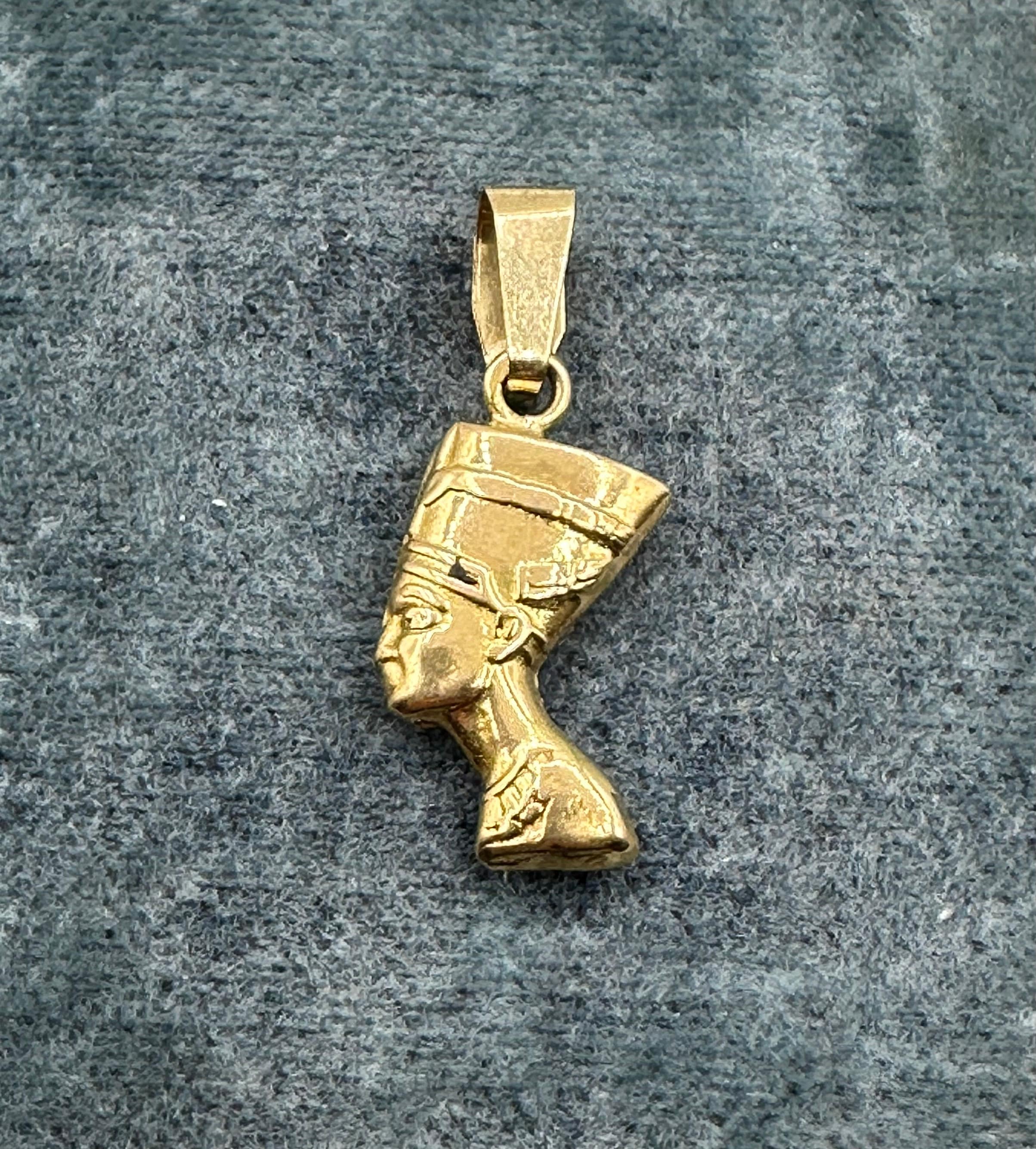 ネフェルティティ ペンダント ヴィンテージ 14K イエローゴールド ネフェルティティ チャーム