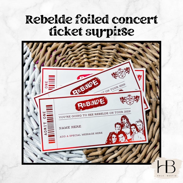 Rebelde Tour Ticket Etsy
