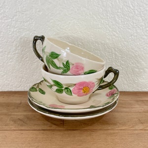 Franciscan Desert Rose Tea Cups and Saucers - Set of 2