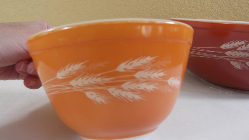 Pyrex Autumn Harvest Mixing Bowl Set 4 Bowl Set image 9