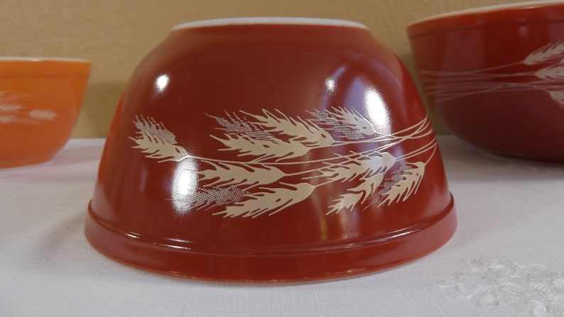 Pyrex Autumn Harvest Mixing Bowl Set 4 Bowl Set image 6