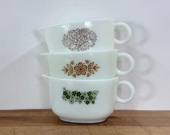 CHOICE - Pyrex  Gravy Boat (No Saucer), #77B, Spring Blossom, Butterfly Gold, or Woodland Brown