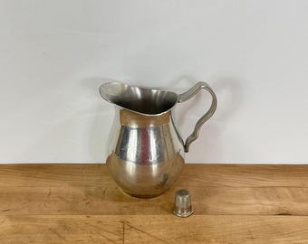 Pewter Creamer by Steiff: Vintage Barware P37-9, Small Metal Pitcher
