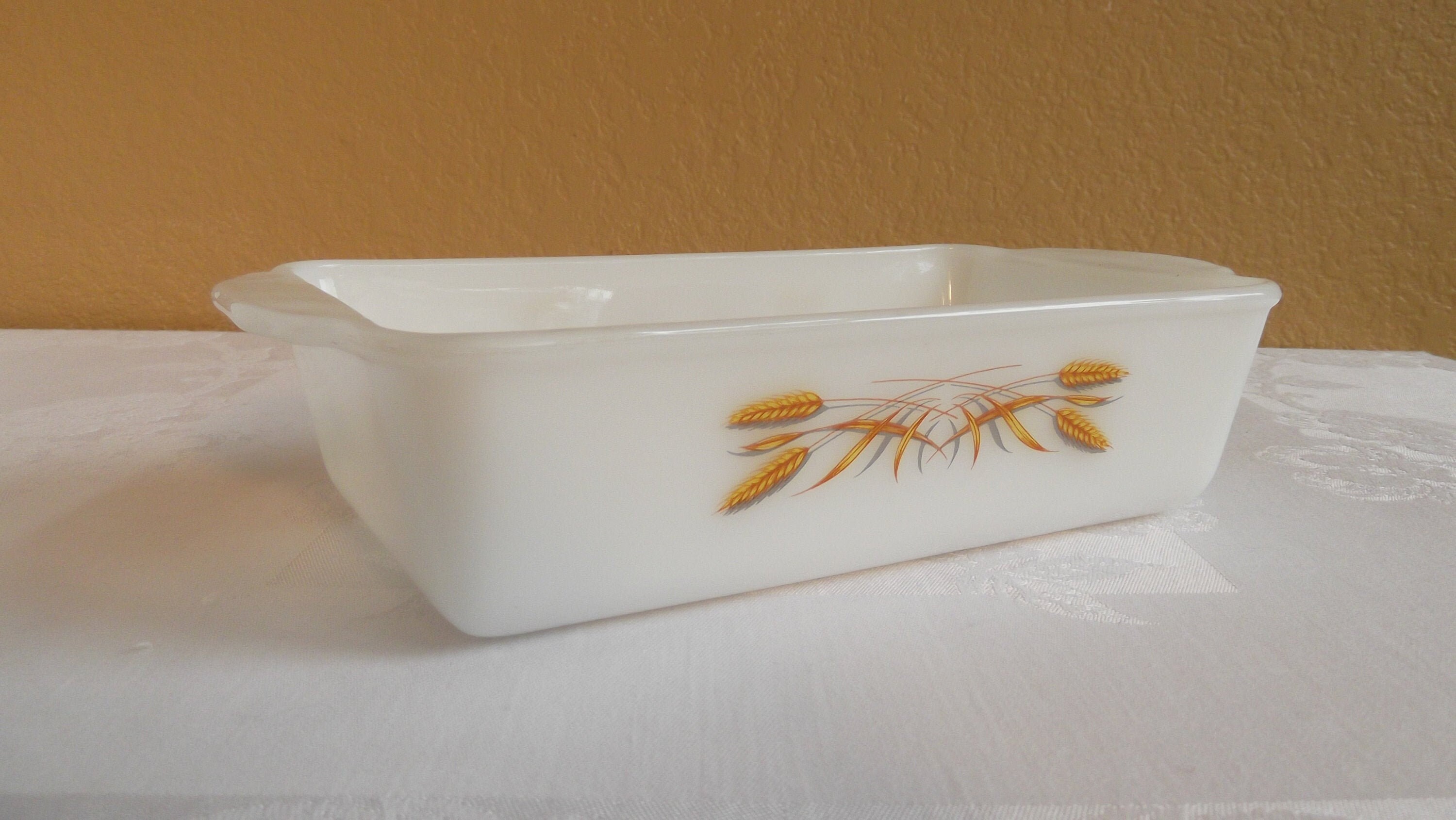 FireKing BakeWare Set of 3 Wheat casserole dishes Set Etsy