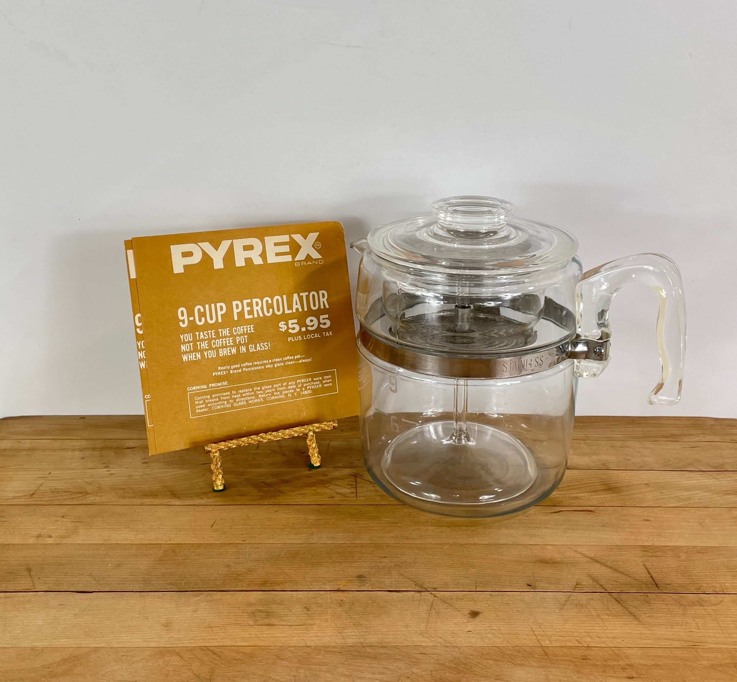 stovetop percolator pyrex coffee pot cup