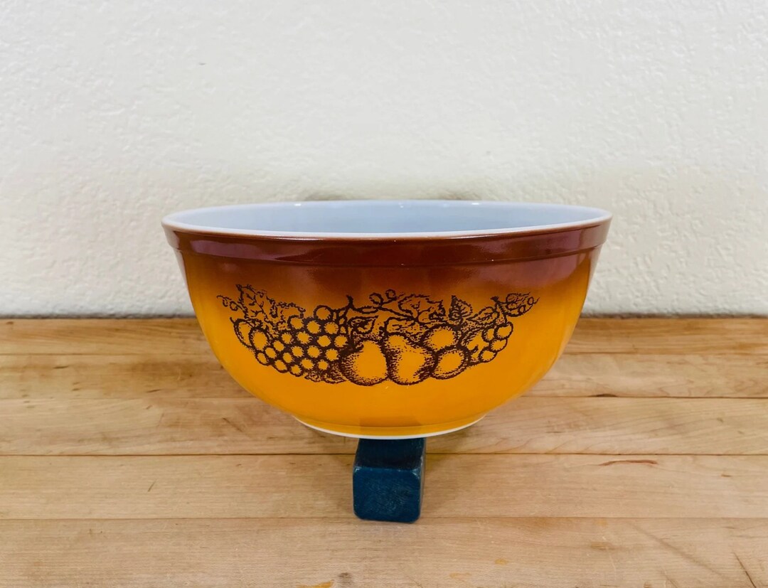 Pyrex Old Orchard 2 1/2 Quart Mixing Bowl 403, Fruit Decorated Pyrex ...