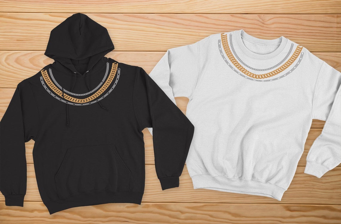 sweatshirt with chains