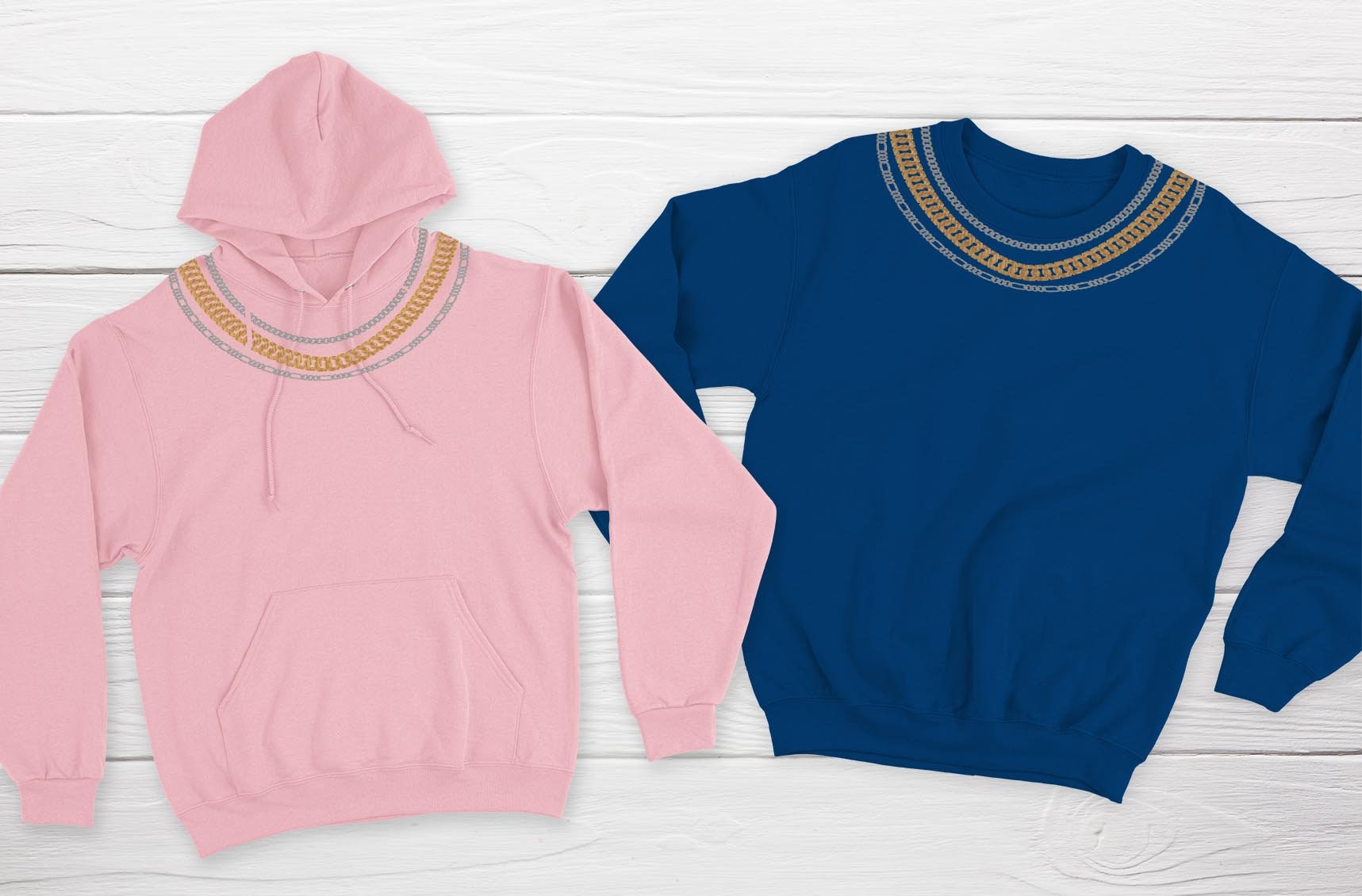 sweatshirt with chains