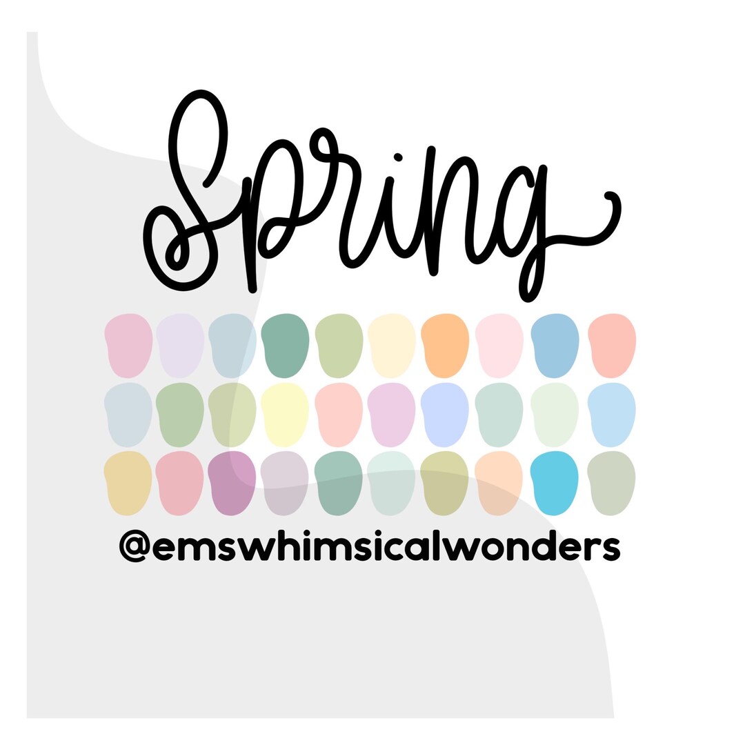 Spring Color Palette, Pastel Colors, Digital Download, Procreate Color ...