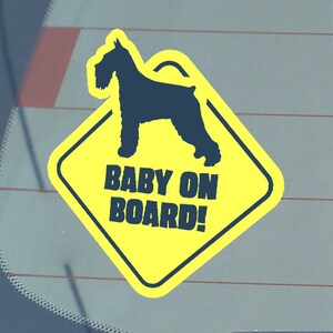 Naklejka na samochód Baby on Board Pies, Kot, Zwierzak, Rasa Sznaucera, Pitbull Zwierzę Winylowa Naklejka Naklejka Wodoodporna