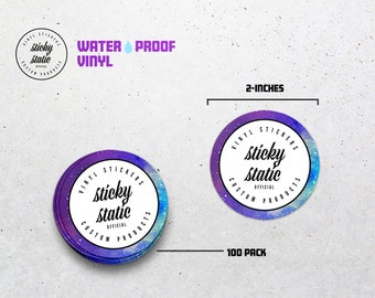 Get your Waterproof Vinyl CUSTOM Logo 2" any shape/custom die-cut. Get YOUR LOGO!!!