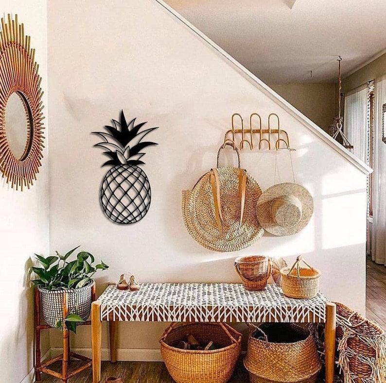 PINEAPPLE Metal Wall Art Pineapple Metal Outdoor SignSteel | Etsy