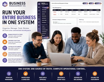 Business Planner - Business Operations Tracker - Client Project Management Template OS