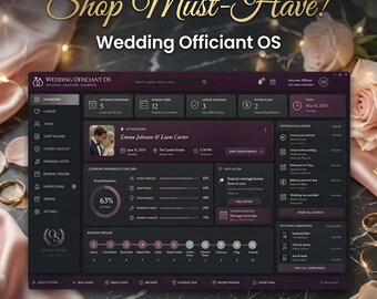 Wedding Officiant Planner | Ceremony Management Toolkit | Wedding Booking Tracker | Event Organizer
