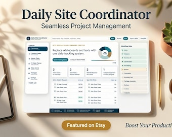 Construction Project Tracker | Site Coordinator System (Digital HTML)