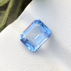 Wunderschöne Santa Maria Farbe Aquamarin Beryl Edelstein, Aquamarin Smaragdschliff Edelstein 2,40 CT