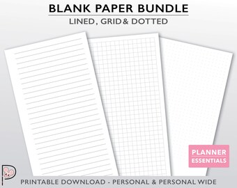printable lined paper printable dot grid paper graph paper etsy