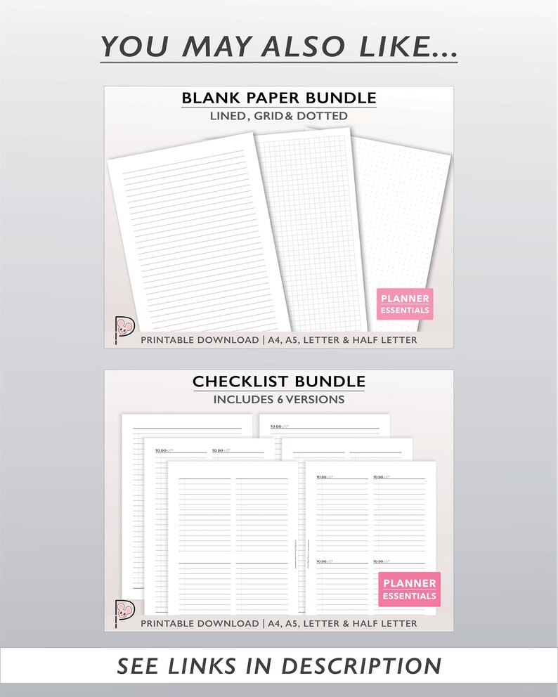 Yearly Bill Tracker Printable Insert, Payment Record, Fixed Expense ...