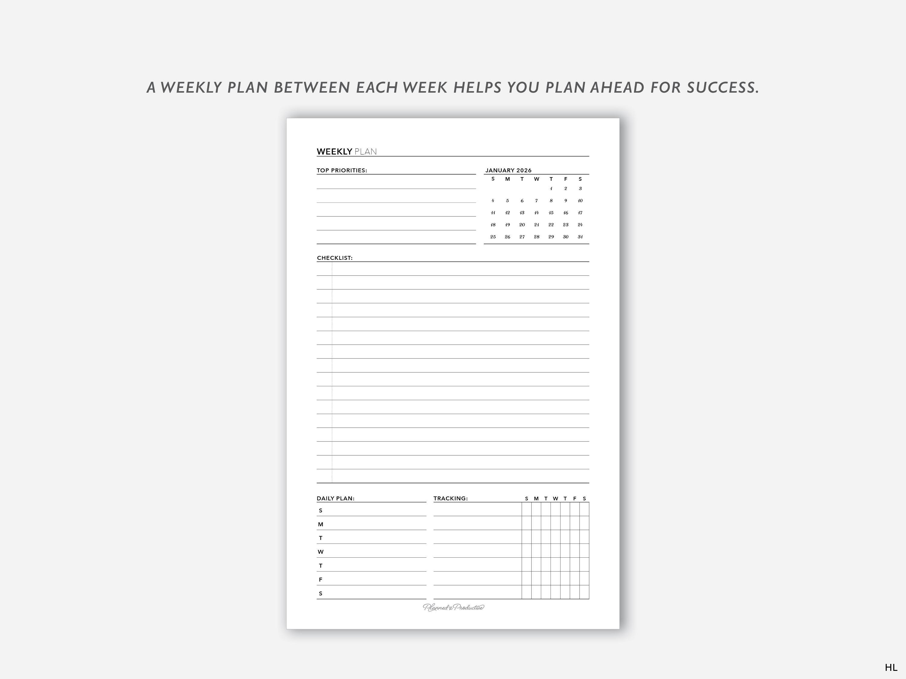 2026 Lined Daily Planner Inserts W/ Weekly Overview, Dated Day per Page ...