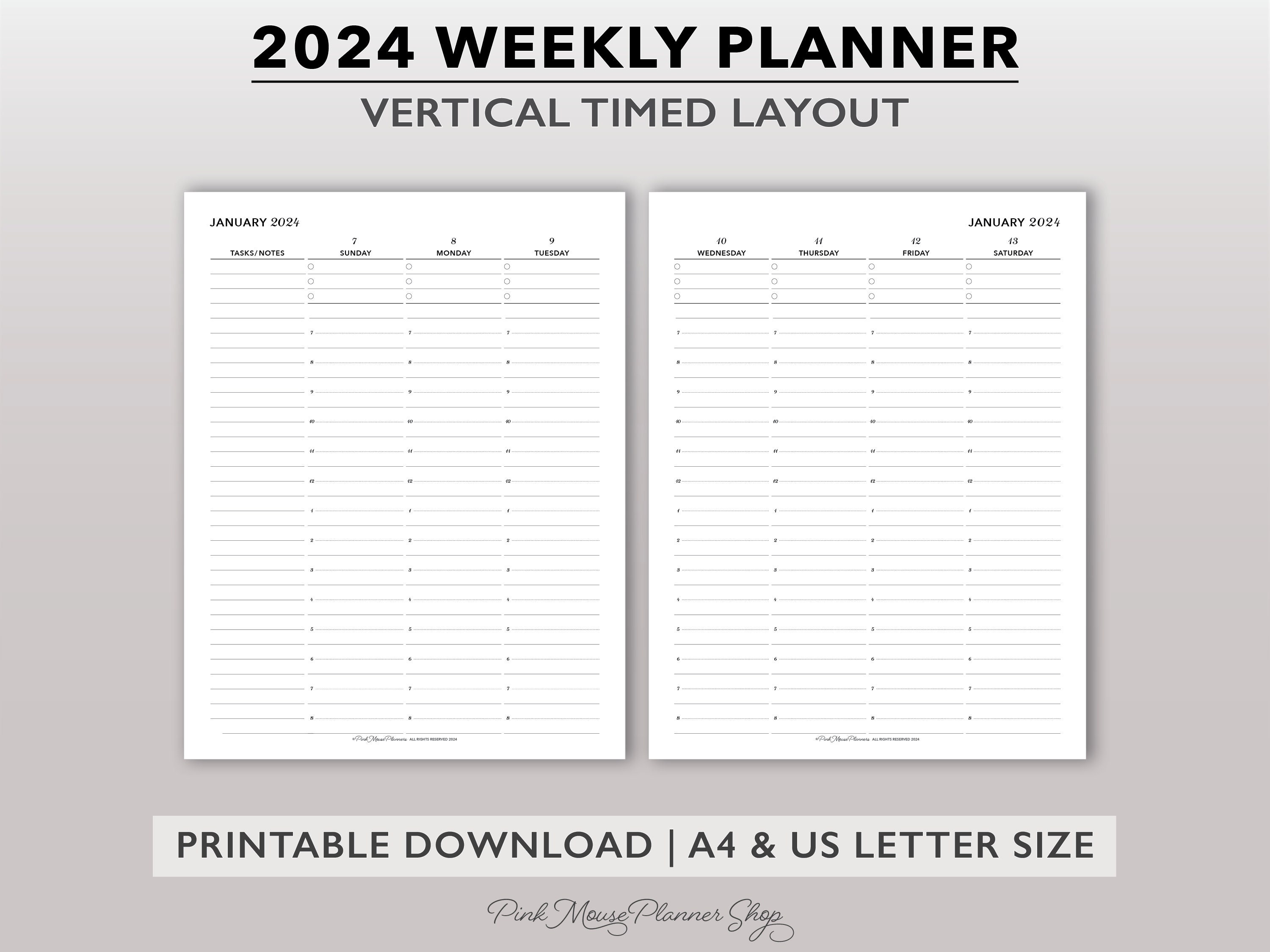 2024 Notable Memory A4 Dated Weekly Planner Agenda