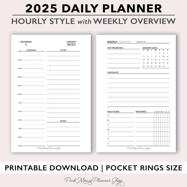 Pocket Size Day Planner 2025 Etsy