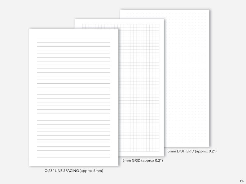 Printable Lined Paper, Printable Dot Grid Paper, Graph Paper Page, Note ...