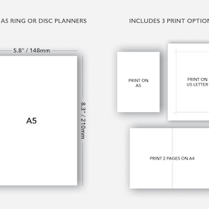 2025 | 2026 Yearly Calendar & Cover Page Printable for A5 Size Planners ...