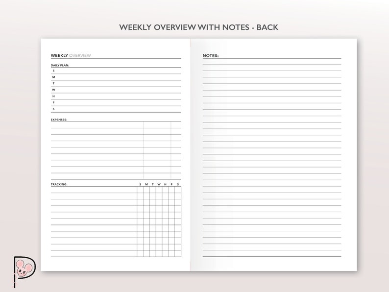 2023 Weekly Planner Printable Weekly Fold Out Insert 2023 Etsy Canada