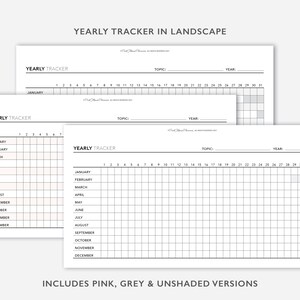 Printable Tracker Bundle Planner Insert, Weekly Tracker Page, Monthly ...