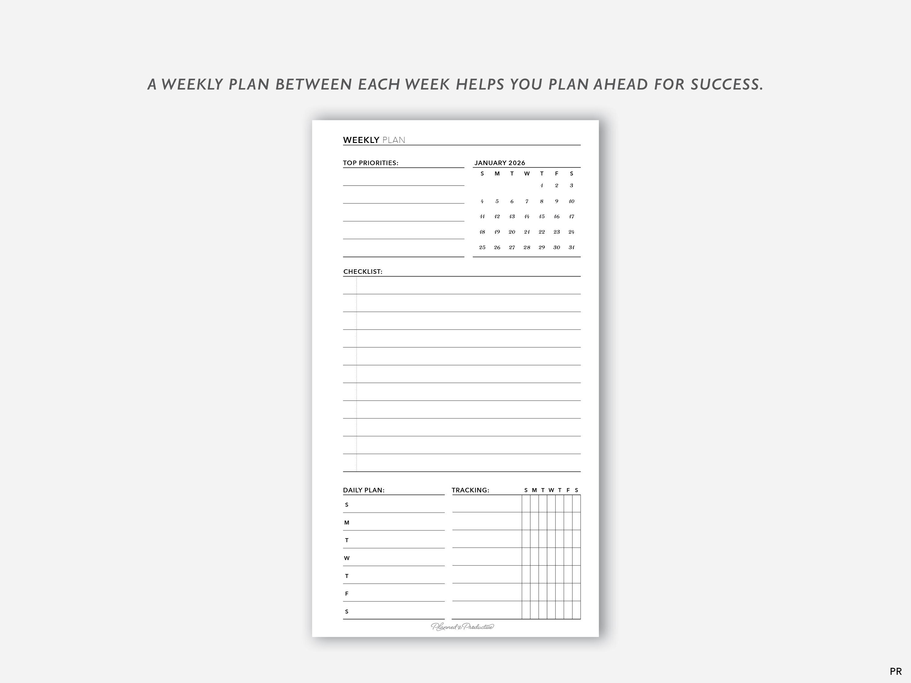2026 Lined Daily Planner Inserts W/ Weekly Overview, Dated Day per Page ...